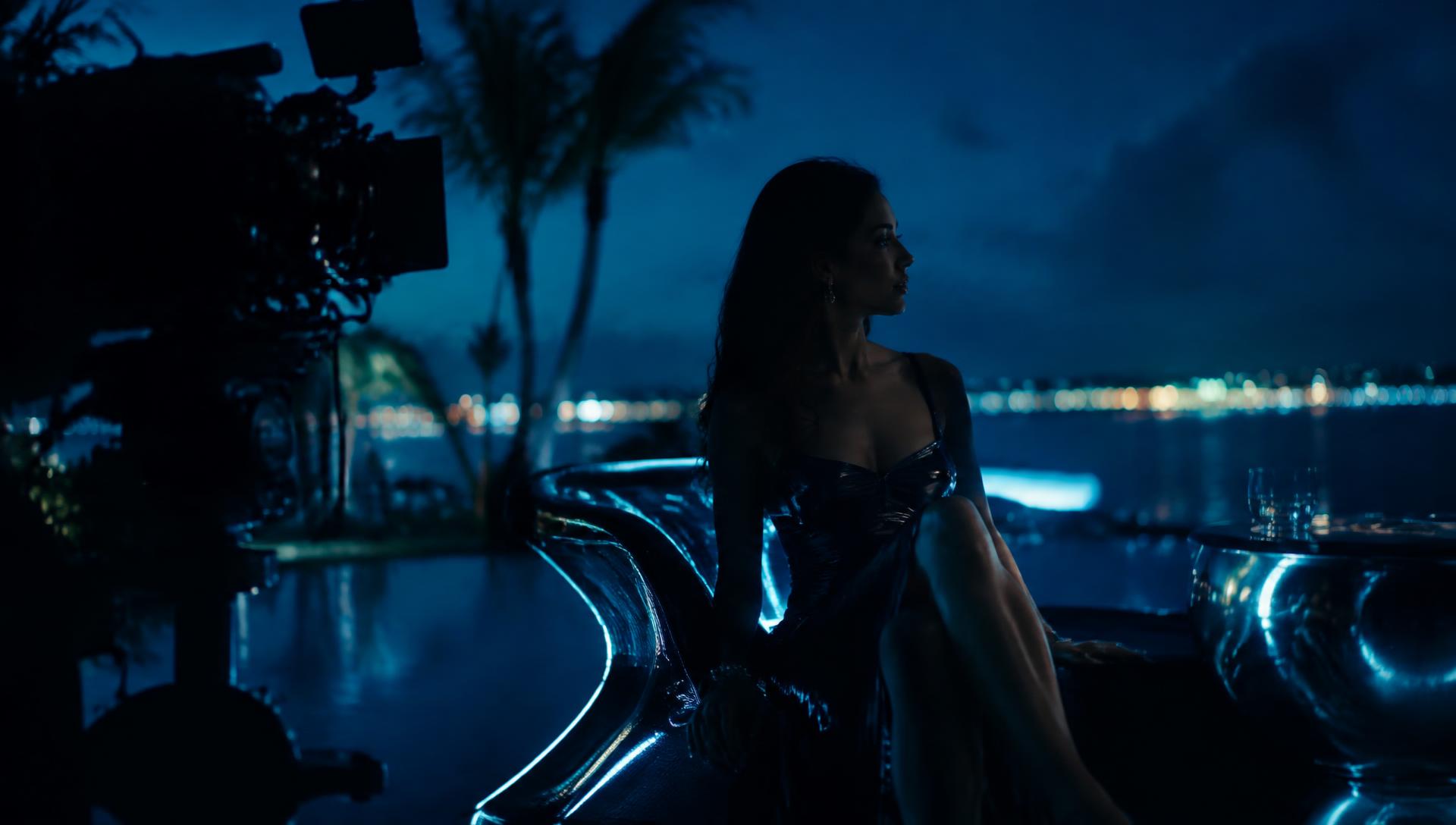 Cinematic night shoot at a Bahamian lounge
